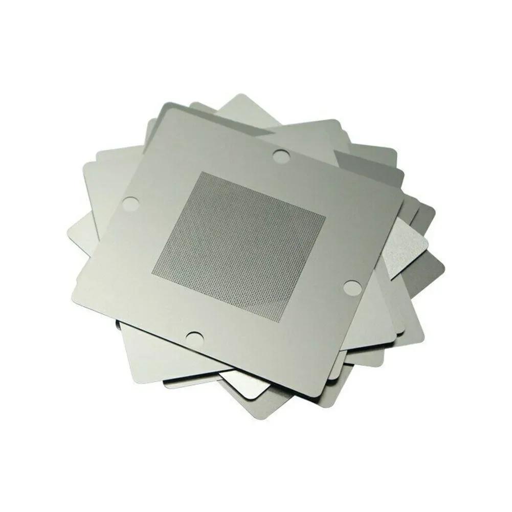 Для набора для реболлинга BGA 90 мм Станция реболлинга Приспособление Шаблон-держатель С 10 шт. Трафаретов Серебристый Для BGA Тяжелый настольный шаблон Шаблон-держатель