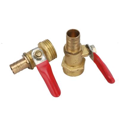 Gwint zewnętrzny 1/8" 1/4" 3/8" 1/2" Mosiężne zawory kulowe z króćcami do węży 6/8/10/12mm do wody, oleju, powietrza, gazu, linii paliwowej