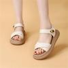In the Summer of 2025, the New Casual and Versatile Outer Wear Bag Heel Sandals Women's Flat-bottomed Small Fragrant Style with Skirt Two Sandals