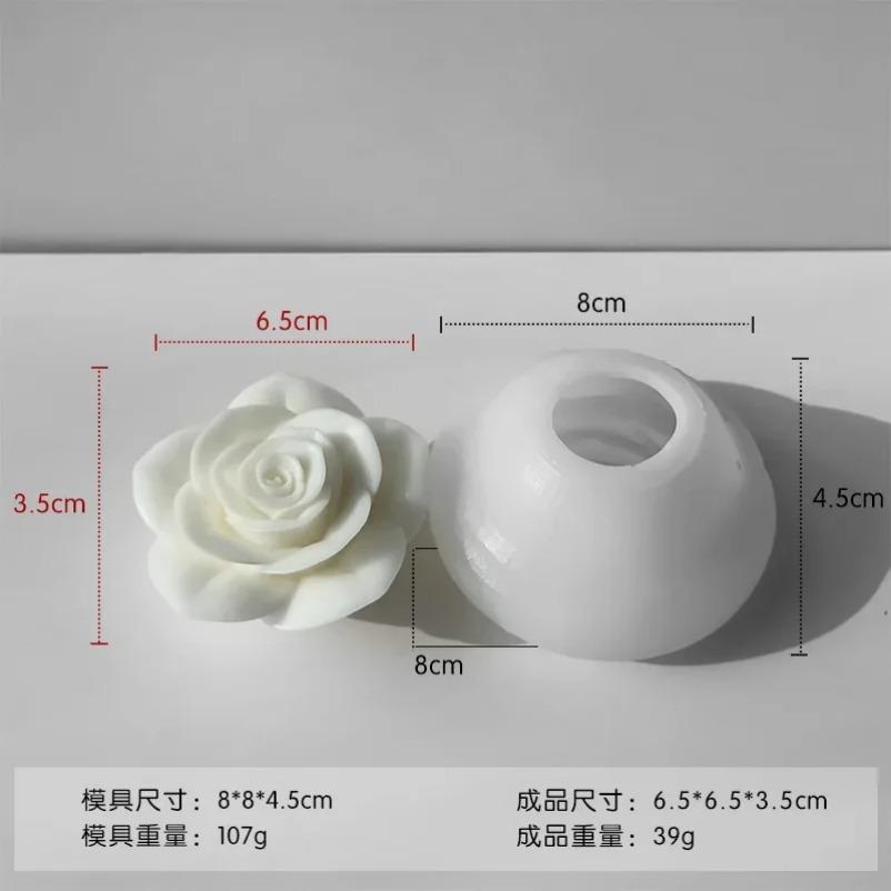 1ks Silikonové formy na svíčky s růžemi 3D Pivoňkový květ Sádra Výroba mýdla DIY Forma na pečení čokoládové dorty Valentýnský dárek