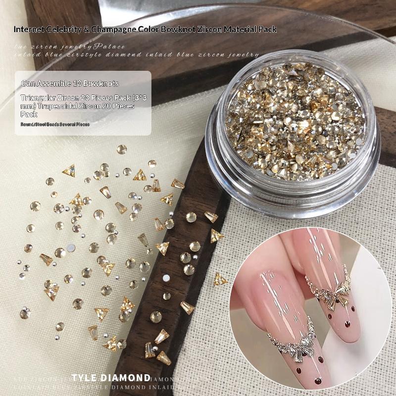 1 Box Nail Art Zircon Nail Sparkle Bowknot Diy Nails Decals Nails Art Design Nail Charm Nail Art Decoration