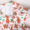 9-24 Months Christmas Infant Baby Cute Gingerbread Man Full Print Romper Casual Long Sleeve Jumpsuit