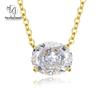 Mujing Luxury Radiant Oval White Diamond Necklace for Women