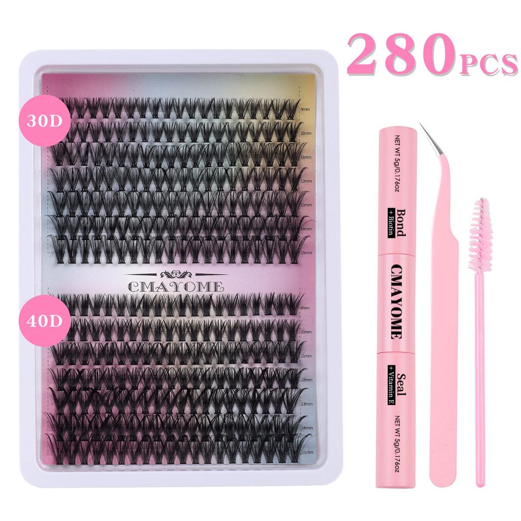280 Tufts Of D-Song Single Tufts Of False Eyelashes 10D100Ddiy Segmented Grafting To Extend Natural Dense Hair