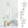 Rustics Nauticals Wall Hook Iron Construction Elegant White Finish for Home Organization