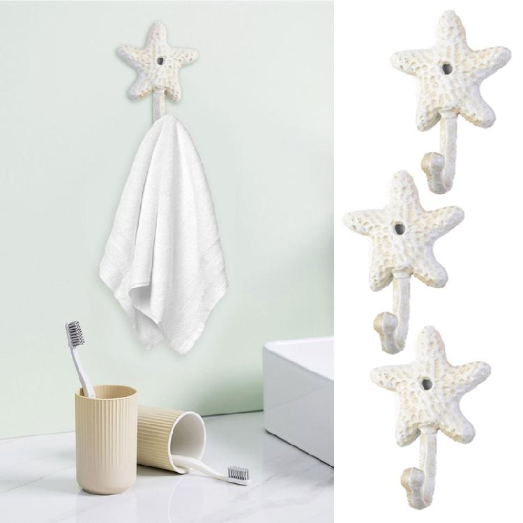 Rustics Nauticals Wall Hook Iron Construction Elegant White Finish for Home Organization