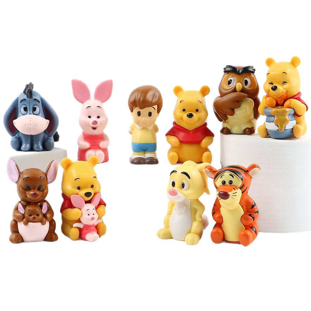 Handmade Cartoon Winnie & Friends Blind Box: Bear, Piglet, Tiger Decorative Figure for Cake or Car
