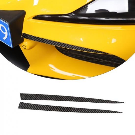 Carbon Fiber Front Fog Light Lamp Eyebrow Cover Trim For Toyota Supra A90 19-22