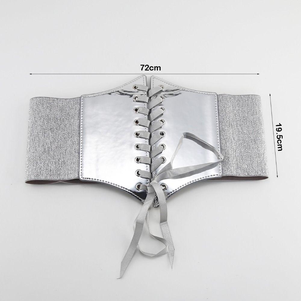 PU Leather Wide Belt Retro Waist Strap Versatile Waist Belt for Women