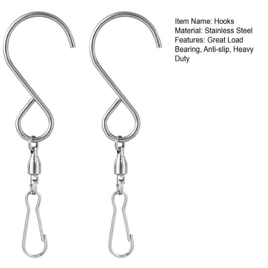 37484 Pcs S-shaped Hanging Swivel Hooks with Clip Great Load Bearing Heavy Duty Dreamcatcher Wind Spinner