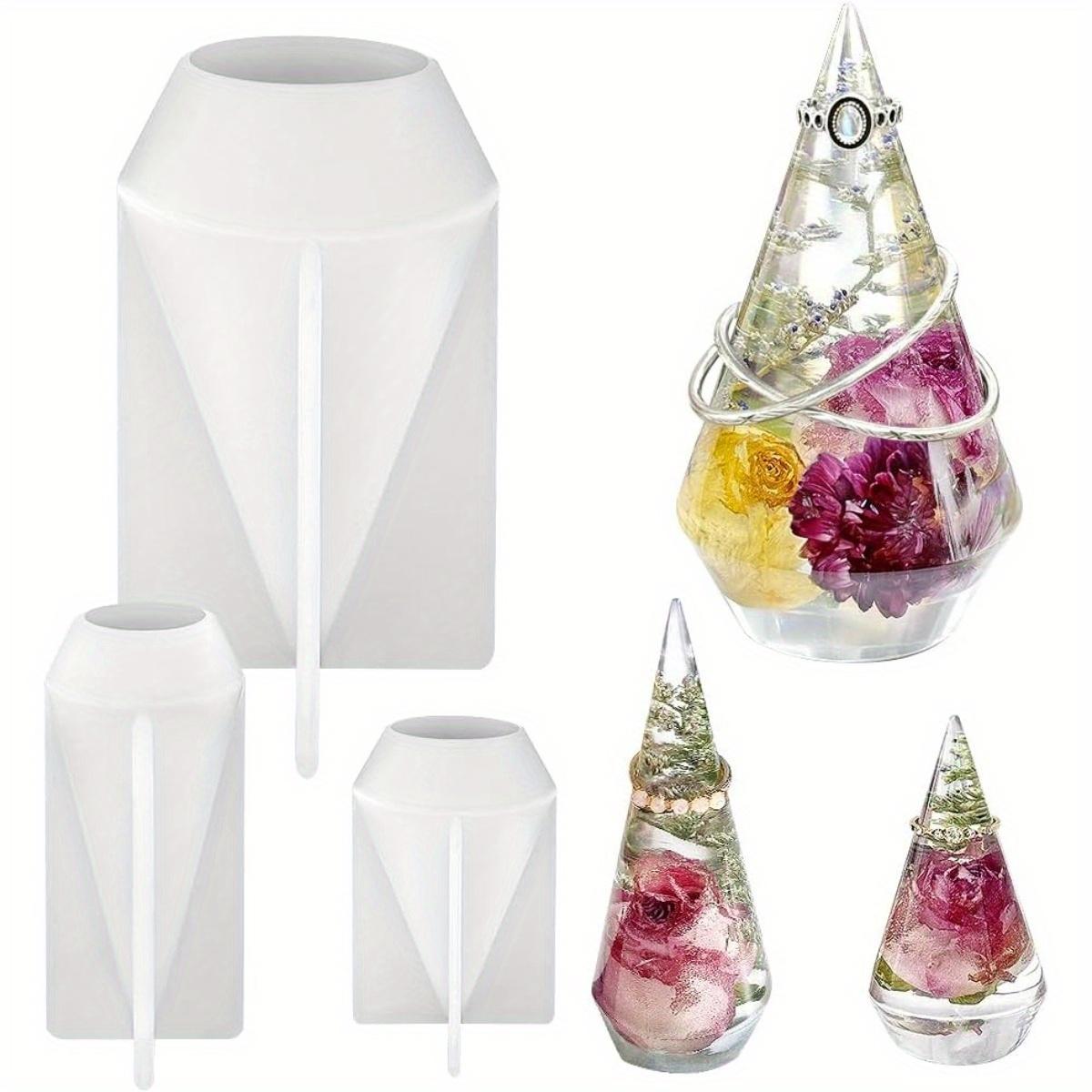

Set of 5.5 , 4 , 2.8 Cone Mold for Resin, Large Bracelet Holder/Ring Holder Mold