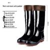 DAXTE Men's Fleece-Lined Tall Rain Boots