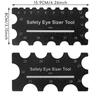 2 Stück Holz Sicherheitsaugen Größenwerkzeug, Messlineal mit 4~32 mm Durchmesser, Häkelwerkzeug für DIY-Basteln, Installation von Plüschtieraugen, Puppe