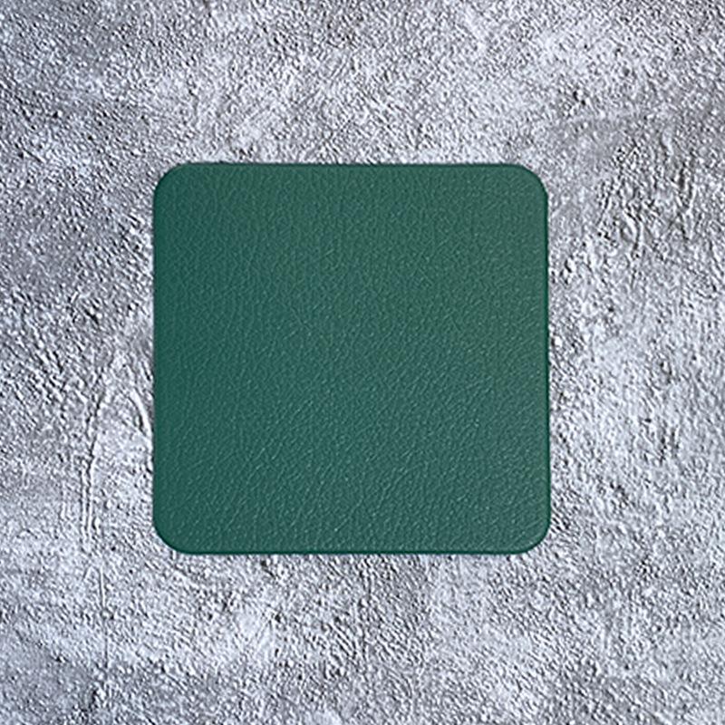 Square Imitation Leather Cup Mat Home Coaster Waterproof Oil Resistant Non-slip Pad Heat-insulating Tea Coffee Mug Drinks Holder