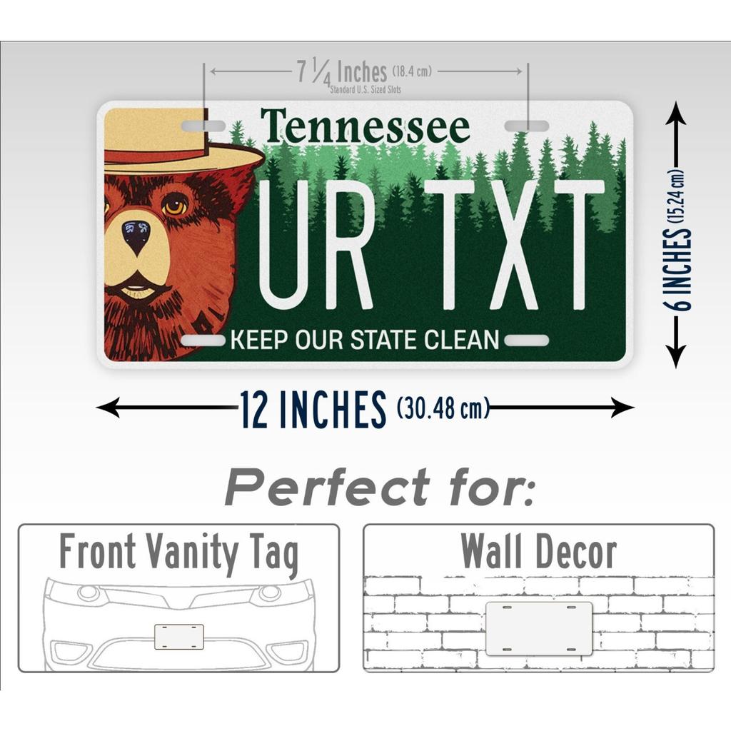 Custom License Plate Metal Sign, Personalized Aluminum Wall Art Decor for Home Office Bar
