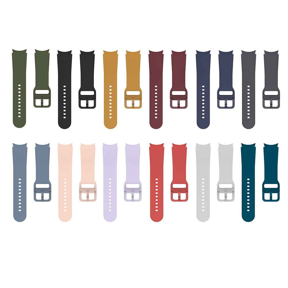 Silicone Watch Band Color Clasp Waterproof Watch Band Strap Comfortable Soft Replacement Parts for Samsung Galaxy Watch4 40/44mm