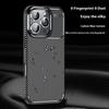 For iPhone 16 Pro Max Case Carbon Fiber Texture TPU Phone Cover Heat Dissipation