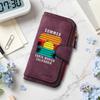Women Retro Summer Sunset Pattern Long Wallet Large Capacity Card Holder Purse