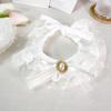 [KIMnyang_deng] White Chiffon Lace Ribbon Puppy, Cat Cape Photo Props