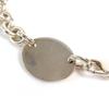 Great TIFFANY&Co. Necklace oval tag choker Silver SV925 mens Used