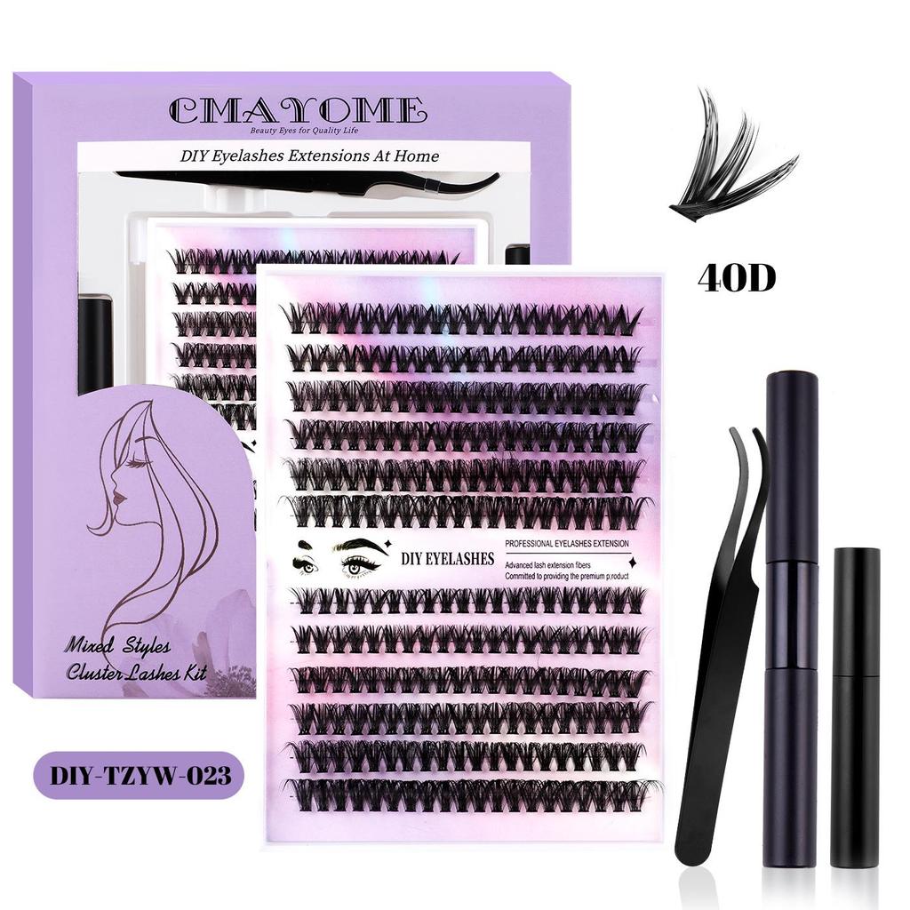 European & American Style Natural Fluffy False Eyelash Set, Single Cluster, Large Capacity Eyelash Extensions