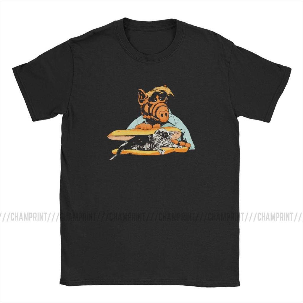 Mens Kitty Sandwich Alf The Extraterrestrial Tv Show T Shirts Melmac 100 Cotton Clothing Funny Tees Birthday Gift TShirts