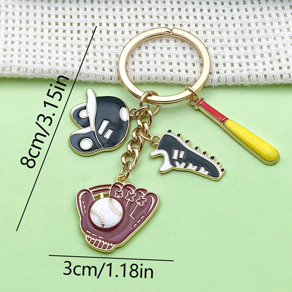 Creative Sports Keychain: PVC Rubber Football, Tennis, Basketball, Rugby Pendant - Small Gift