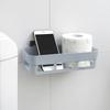Bathroom Kitchen Shelf, Plastic Suction Shelf, Non Perforated Adhesive Bathroom Storage Shelf
