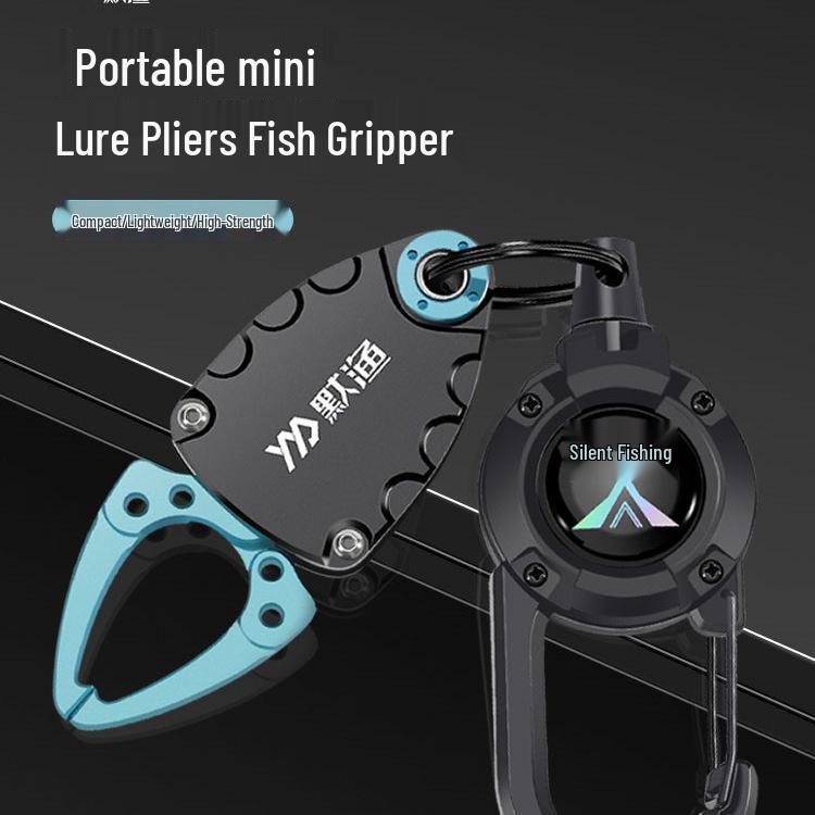 

Micro Fish Control Gripper: Portable Aluminum Fish Pliers, Mini Stream Maba. Tiffany Blue and Black Set - Lightweight Aluminum