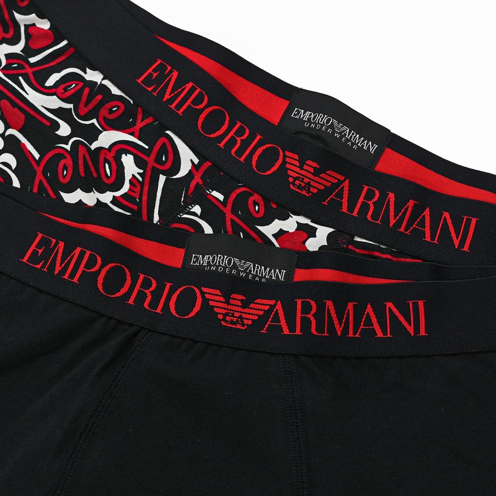 Emporio Armani Day Capsule Collection Bokserki Rozmiar Czarny i EM000253 AF14859 FC142 Wyprodukowano na Walentynki Slipy, 2-pak, Średni, Czerwony, M, Włochy. [Używany]