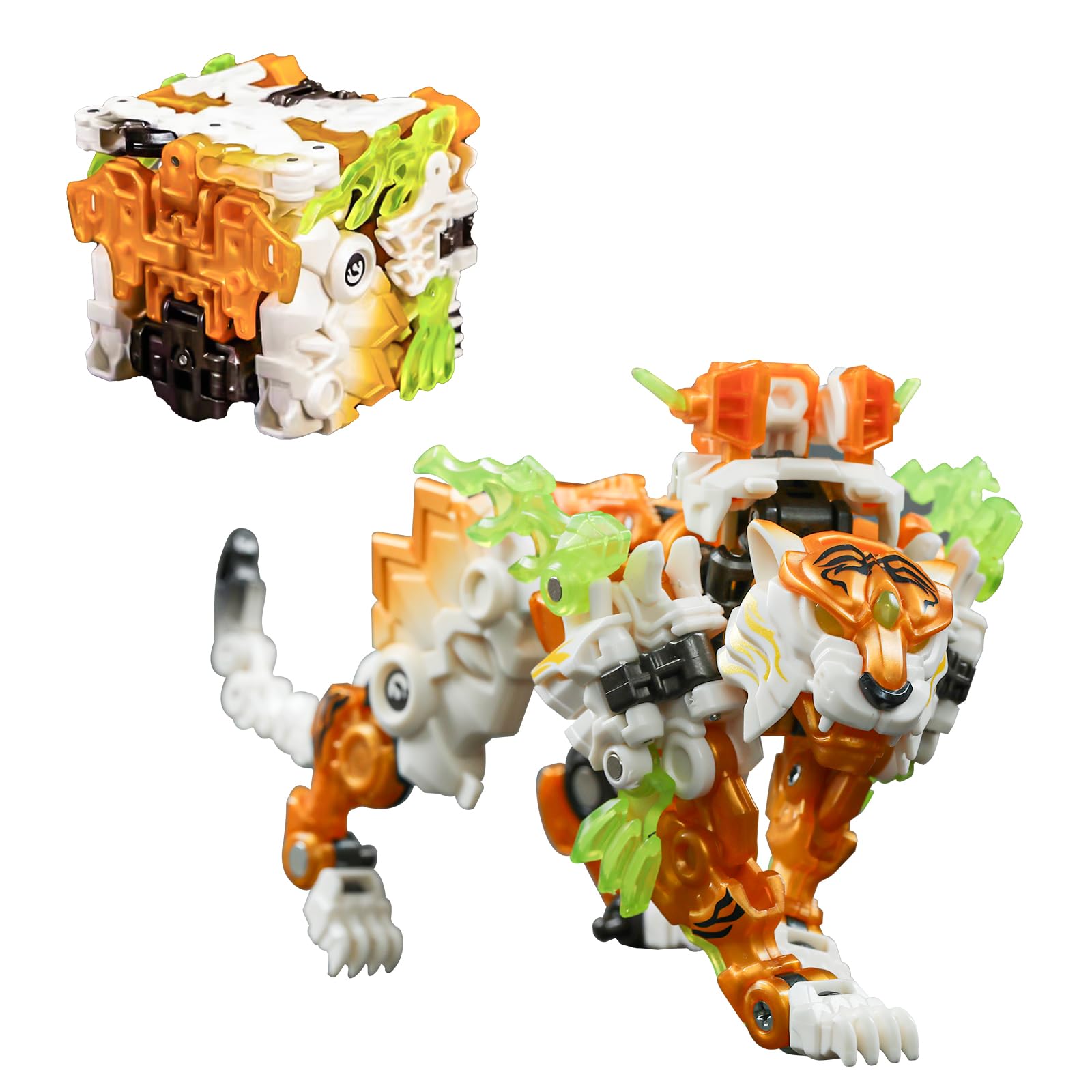 

Overseas Exclusive BEASTBOX 52TOYS INFINITYBOX IB-03TT THAIGER Thai Tiger Transforming Toy, Cube to Tiger, Pre-painted Highly Articulated Action F