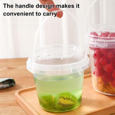 5/10/15/20 Stück Einwegbecher mit Deckeln und Strohhalmen Groß 700 ml Klare Plastikbecher Handheld-Design Trinkbecher