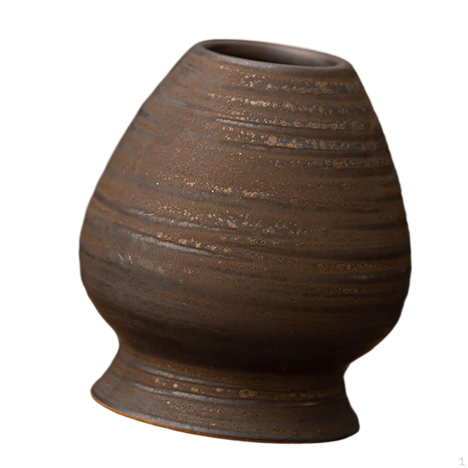 

Ceramic Holder for Matcha Whisk, Stand Tea Ceremony Accessories темно-коричневого