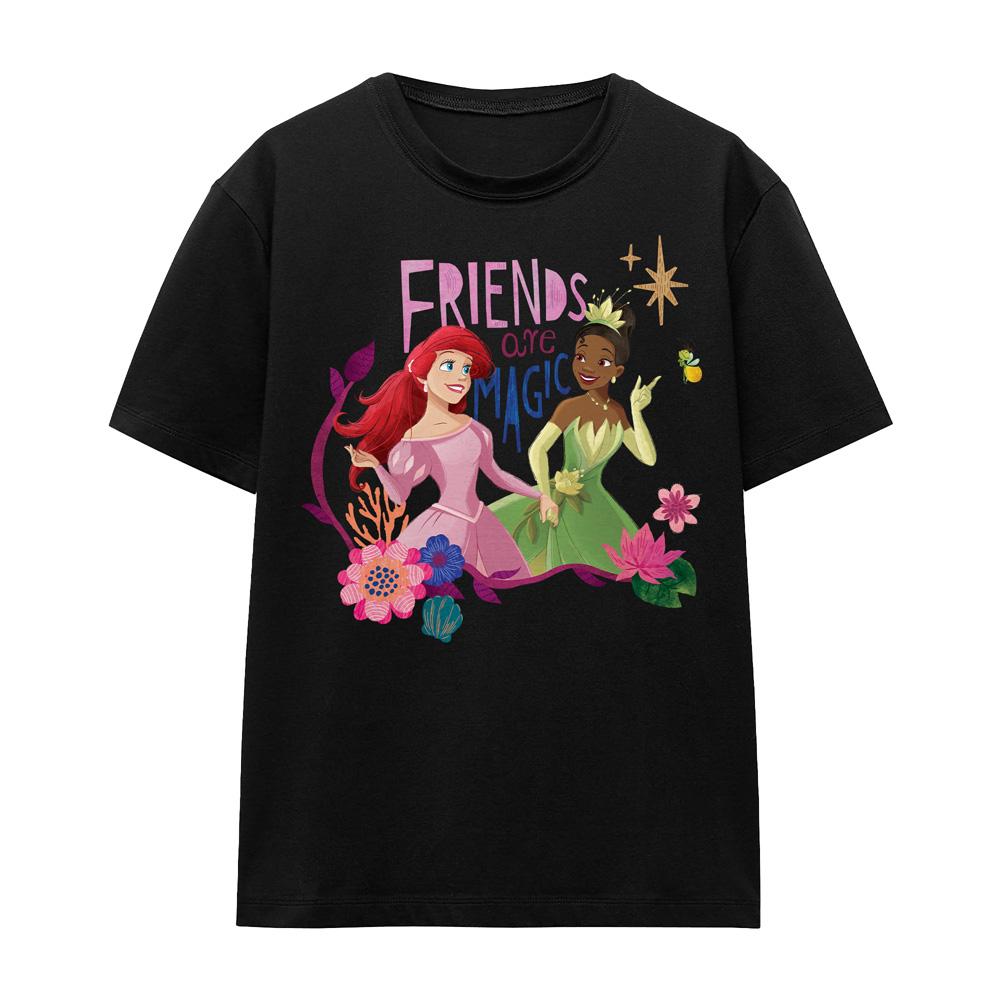 Disney Princess Unisex Adult Friends Are Magic Ariel And Tiana T-Shirt