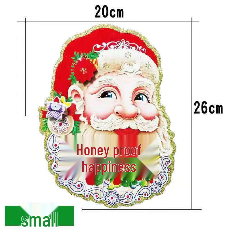 3D Santa Claus Cartoon Christmas Door and Glass Sticker Decoration