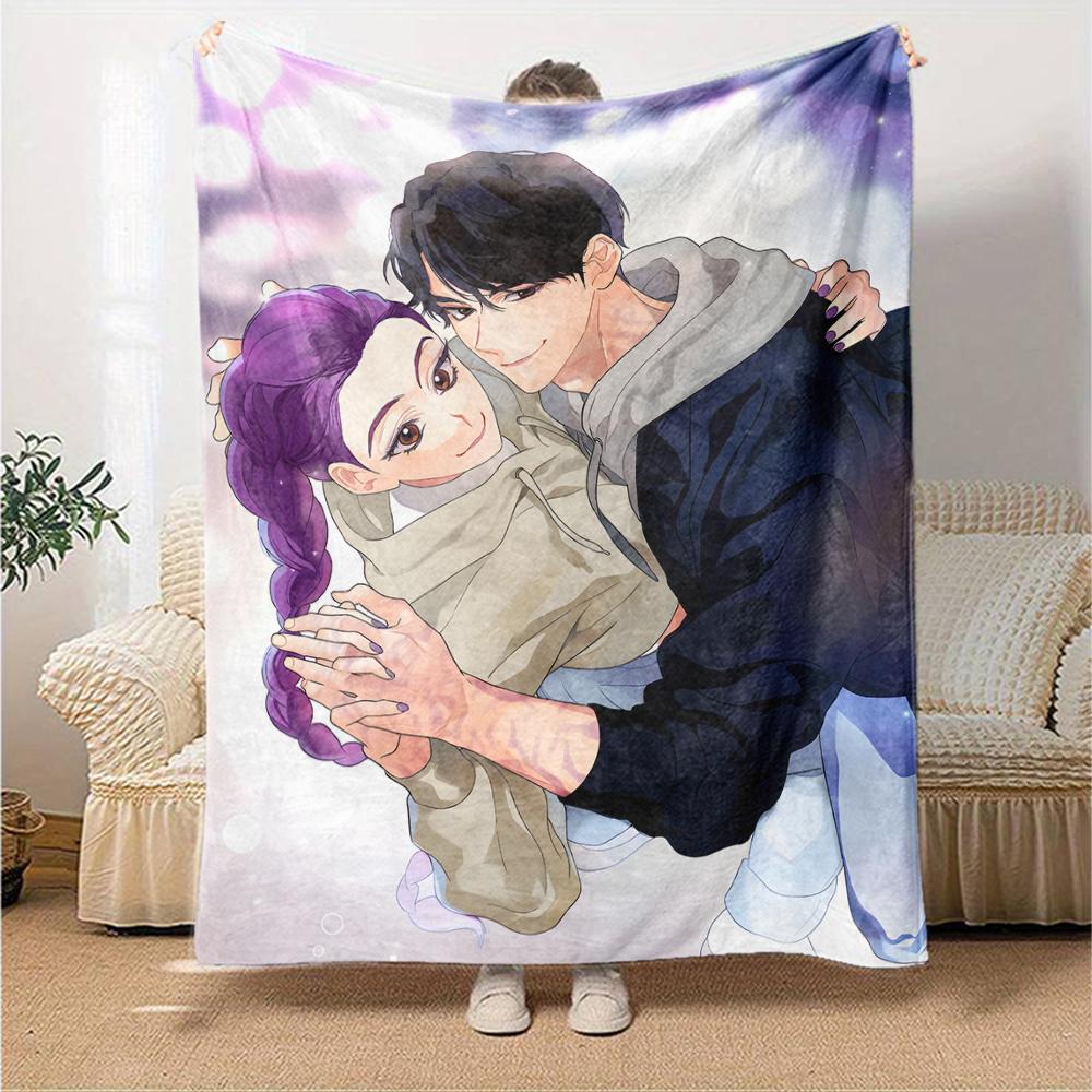 1pc KPop Demon Hunters19 Blanket, Gift, for Men and Women, Soft Blanket, Good for Sofa Bed Couch Travel, Lightweight Flannel Blanket