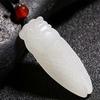 Afghan Jade Cicada Unisex White Jade Pendant