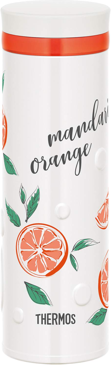 

Thermos Water Bottle Vacuum Insulated Mobile Mug 500ml Orange White ORWH JNO-502G