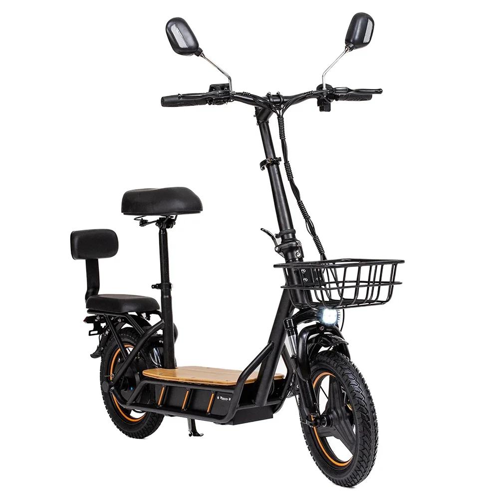 EU Stock 48V 26Ah Μεγάλη μπαταρία 14 ιντσών Fat Tires Πτυσσόμενο ηλεκτρικό σκούτερ με Μέγιστη εμβέλεια καθίσματος 100km Μέγιστη Ταχύτητα 45KM/H Peak 800W