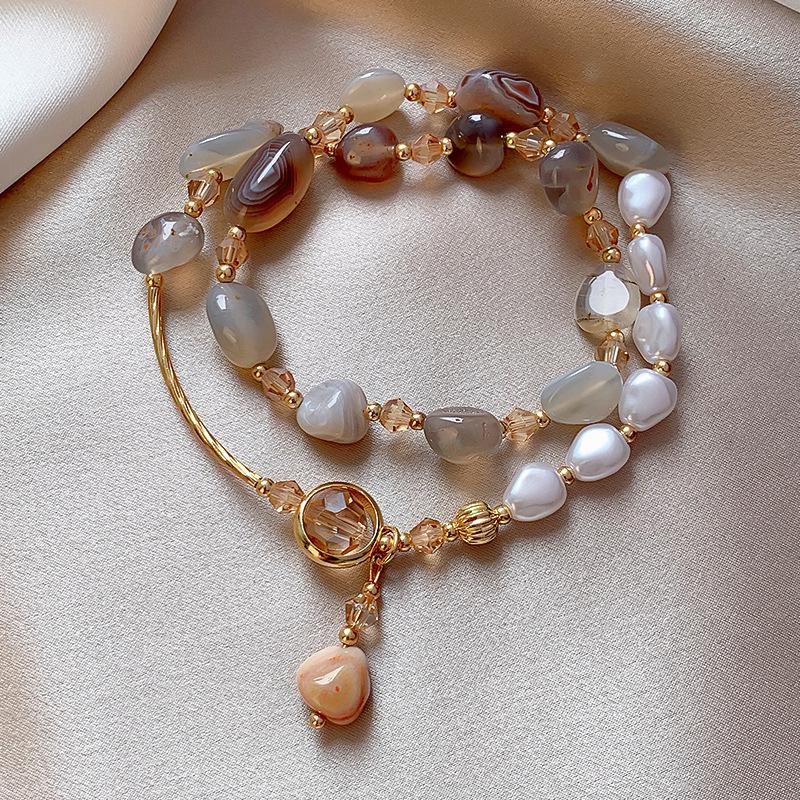 2025 Trendy Pearl Zircon Flower Bow Bracelet: Women's Chic, High-End, Versatile Design