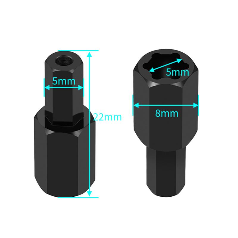 YEAHRUN 4Pcs 5mm to 5mm Wheel Hex Hub Adapters for WPL C34 C24 1/16 RC Crawler Truck 1/2" Widen Offset Upgrade Parts