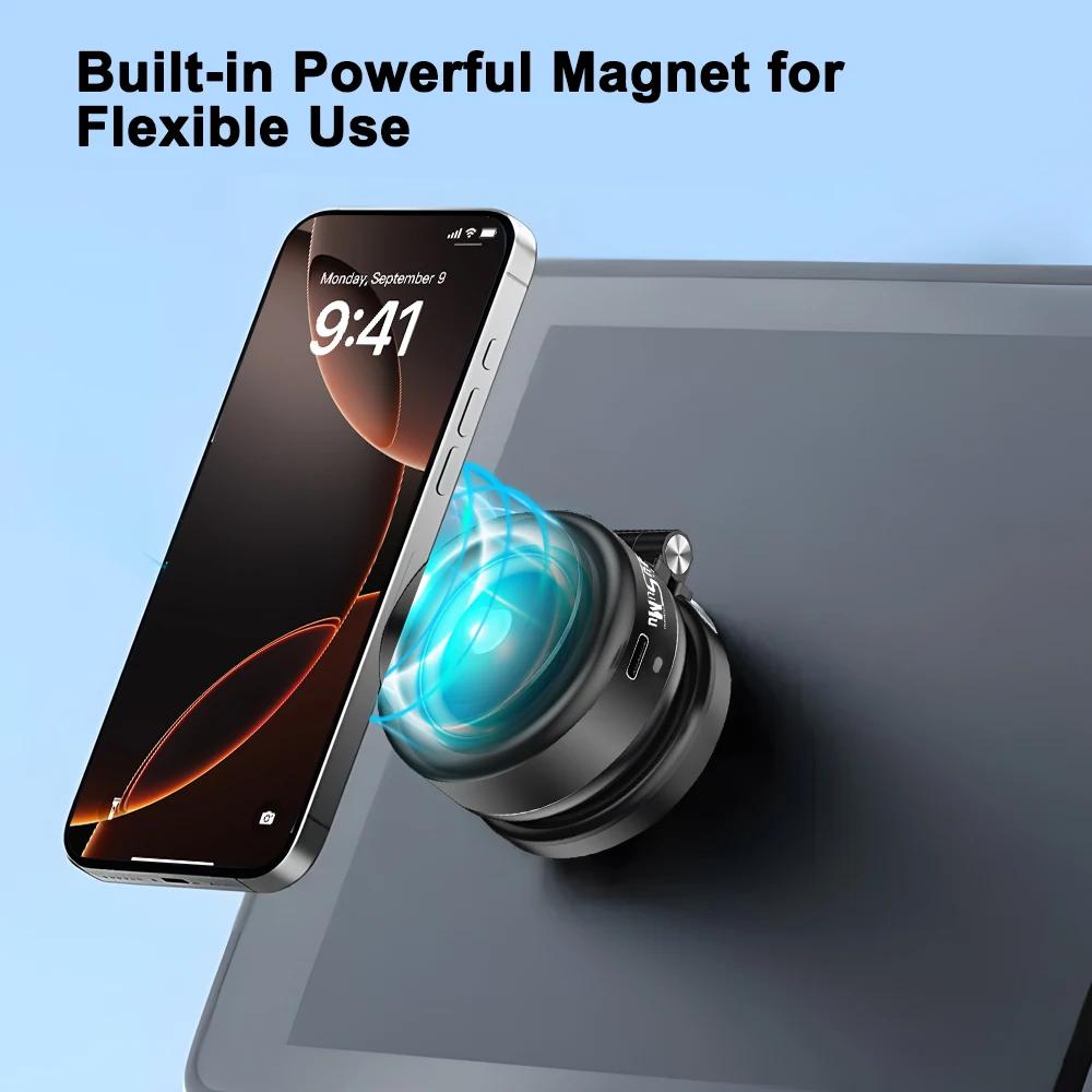 Double Vacuum Sucker Car Phone Holder 360° Retractable Bracket Electric Vacum Magnetic Cellphone Stand for iPhone Samsung Xiaomi