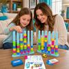 Color Ring Stacking Game 1/2 Sets Matching Challenge Game, Fast Pattern Family Board Kids Logic Puzzle for & Adults, Birthday Easter Christmas