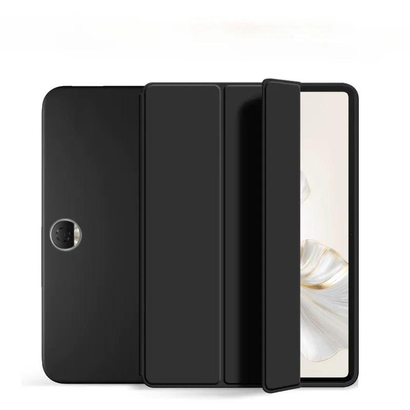 

For Huawei Honor Pad 9 Case 2024 HEY2-W09 HEY2-W19 12.1 inch Magnetic Trifold PU Leaher Soft Back Stand Tablet Cover Funda Coque Honor Pad 9 12.1inch чорний