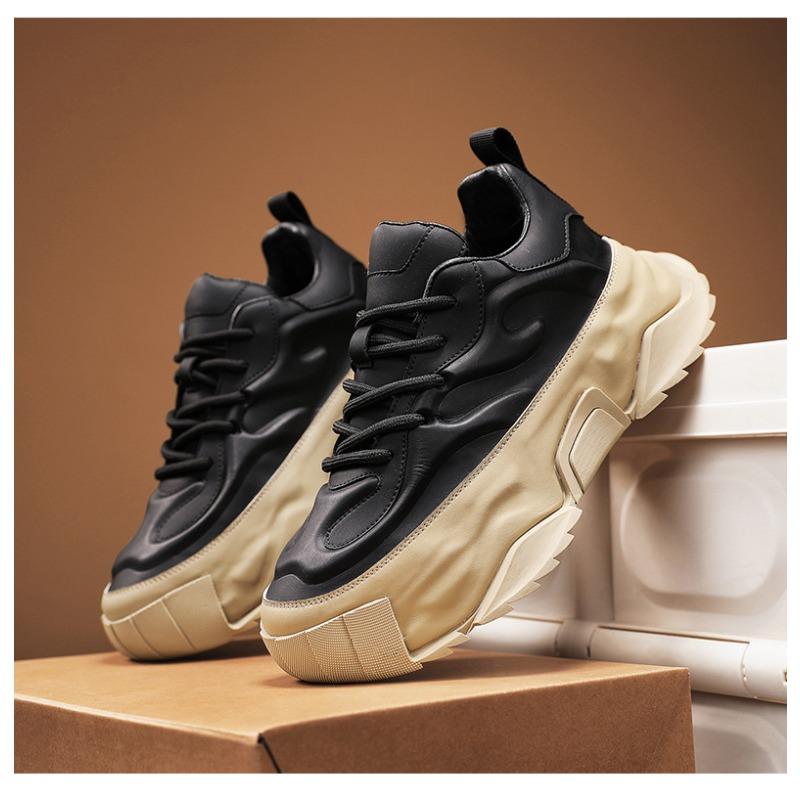 Fashion Shoes for Men High Quality Platform Sneaker Fad Leather Thick Sole Leisure Men Sneaker Outdoor Hiking Men Shoe Zapatillas Hombre