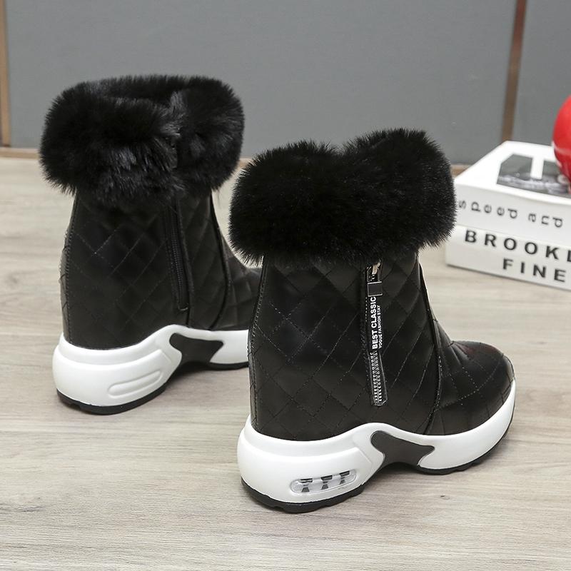 Winter Warm Rabbit Fur Sneakers Platform Snow Boots Women  Ankle Boots Female Causal Shoes Ankle Boots for Women