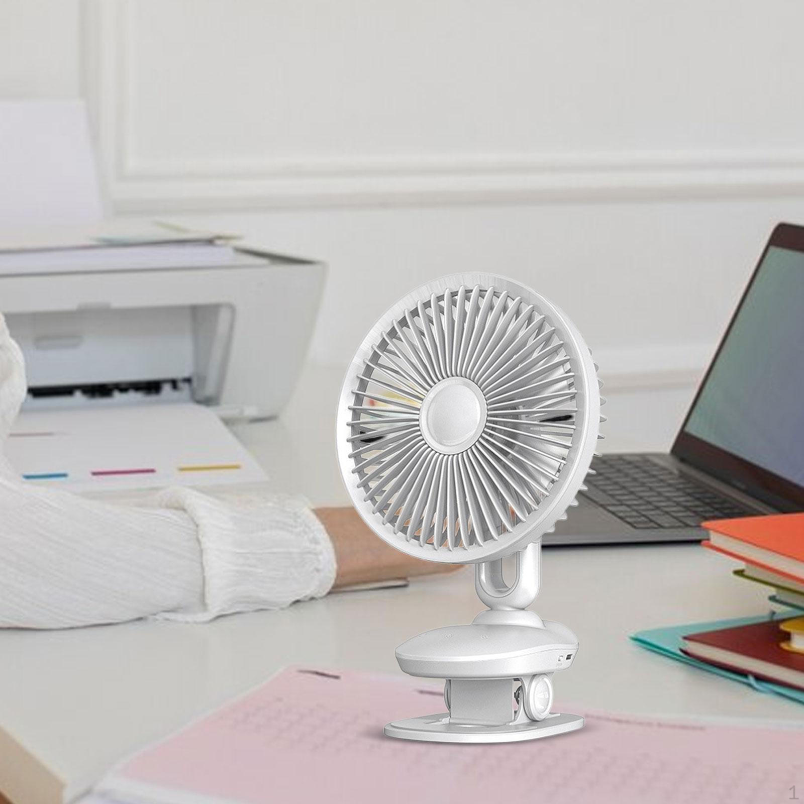 

Clip on Fan Desktop USB 4 Speeds Household Small Cooling Mini Portable for Traveling