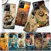 Compass Map Voyage Phone Case For Redmi 12 13C 12C 15C 9 10 10C Note 13 Pro Plus 14 15 Pro 9T 9C 9A TPU Soft Cover Clear Cell Ca