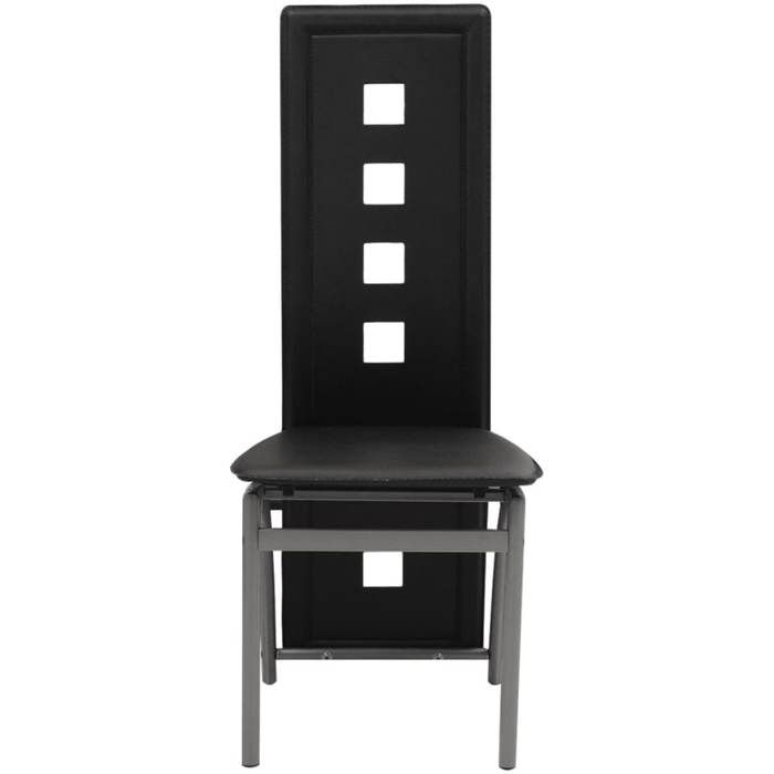 Chaises de salle à manger - VIDAXL - Lot de 6 - Noir Similicuir