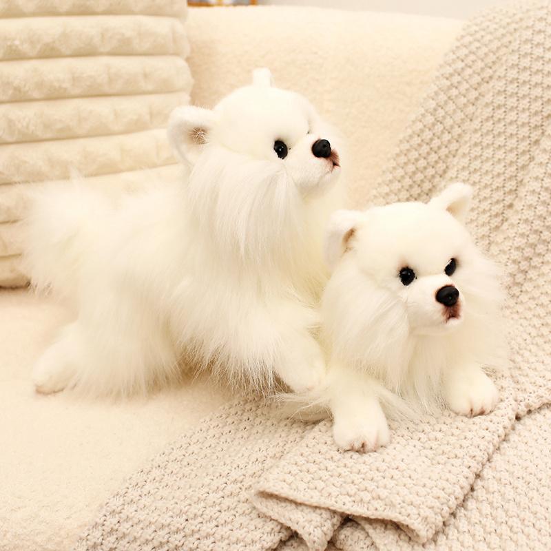 Simulation Pet Husky Corgi Plush Toy Cute Cartoon Animal Labrador Stuffed Doll Home Decor Gifts For Girl